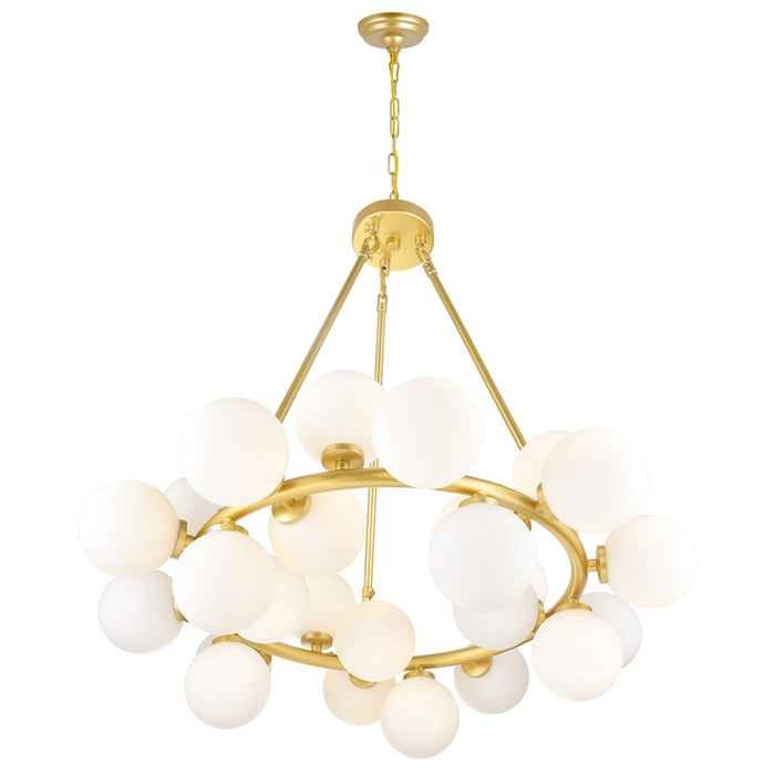 CWI Lighting Arya 25 Light Chandelier, Satin Gold