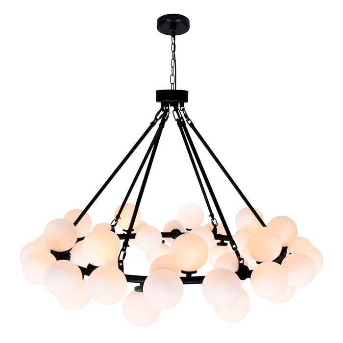 CWI Lighting Arya 45 Light Chandelier, Black