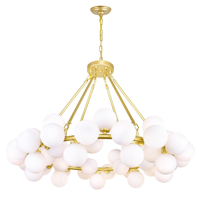 CWI Lighting Arya 45 Light Chandelier, Satin Gold