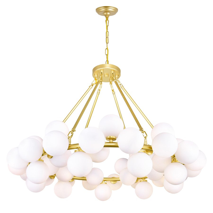 CWI Lighting Arya 45 Light Chandelier, Satin Gold - 1020P39-45-602