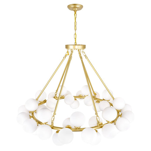 CWI Lighting Arya 45 Light Chandelier, Satin Gold