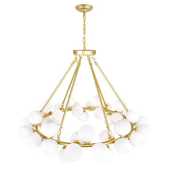 CWI Lighting Arya 45 Light Chandelier, Satin Gold