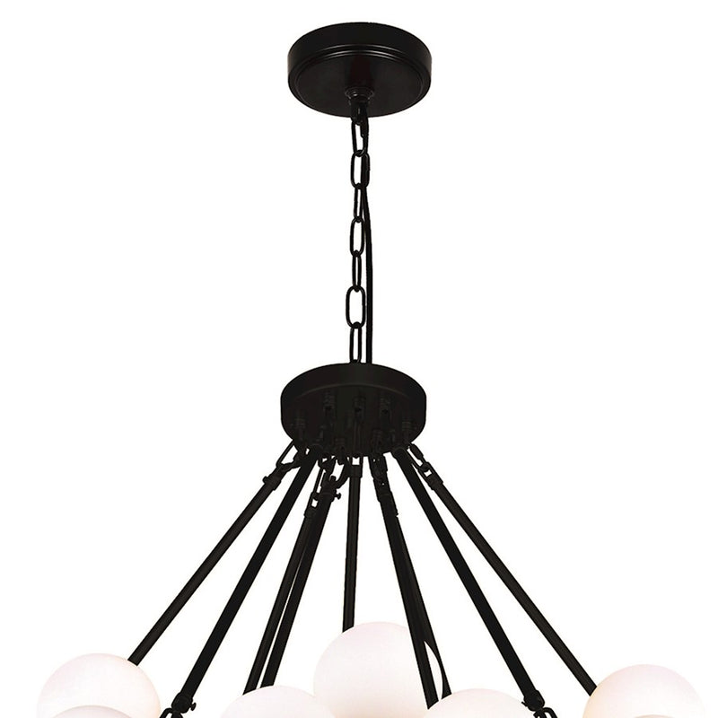 CWI Lighting Arya 70 Light Chandelier, Black