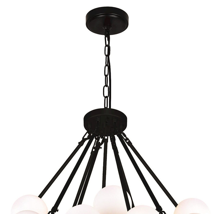 CWI Lighting Arya 70 Light Chandelier, Black