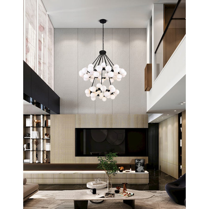 CWI Lighting Arya 70 Light Chandelier, Black