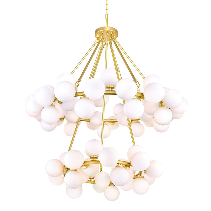 CWI Lighting Arya 70 Light Chandelier, Satin Gold