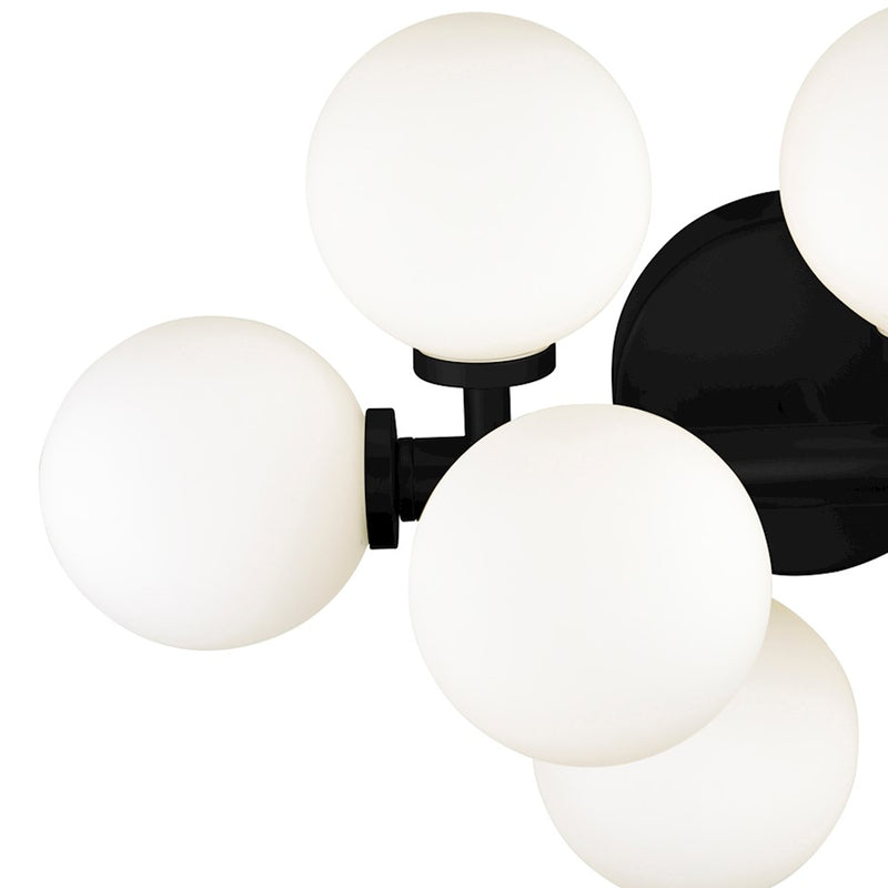CWI Lighting Arya 8 Light Wall Light, Black