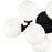 CWI Lighting Arya 8 Light Wall Light, Black