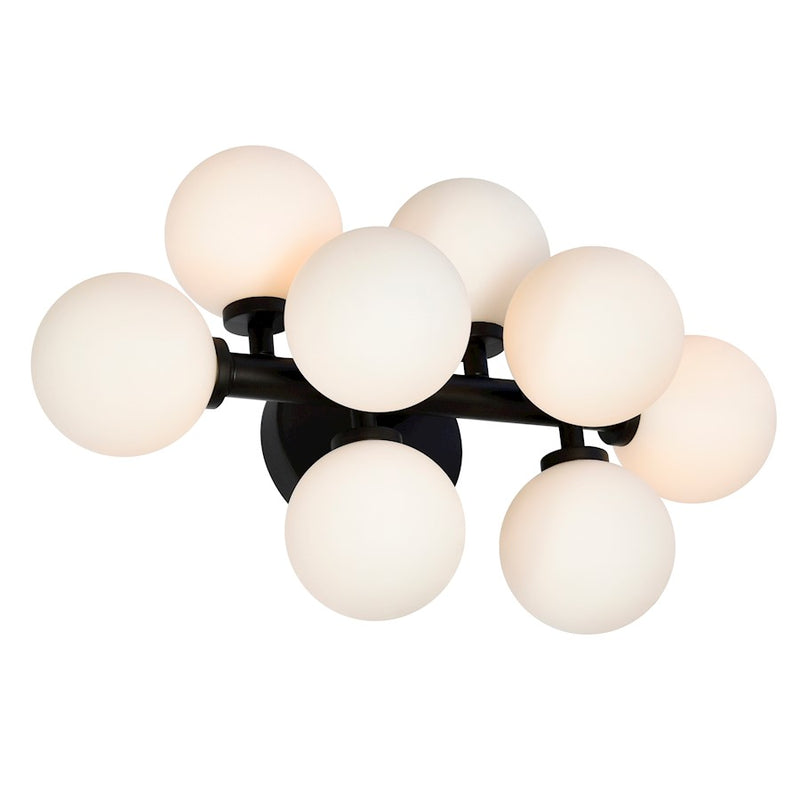 CWI Lighting Arya 8 Light Wall Light, Black
