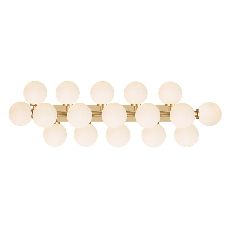 CWI Lighting Arya 17 Light Wall Light, Satin Gold