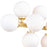 CWI Lighting Arya 17 Light Wall Light, Satin Gold