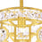 CWI Lighting Belinda 1 Light Drum Shade Mini Pendant, Champagne