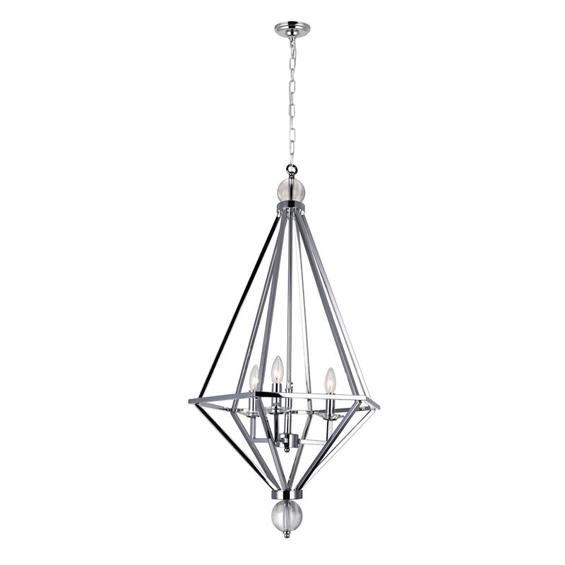 CWI Lighting Calista 2 Light Up Chandelier, Chrome