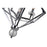 CWI Lighting Calista 2 Light Up Chandelier, Chrome