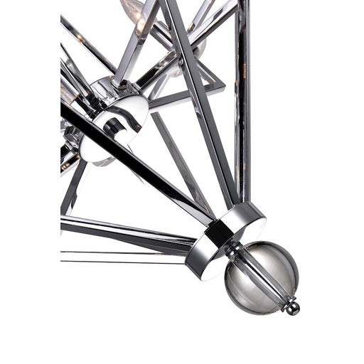 CWI Lighting Calista 9 Light Up Chandelier, Chrome