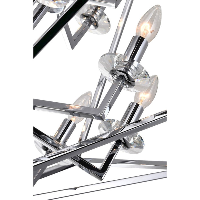 CWI Lighting Calista 9 Light Up Chandelier, Chrome