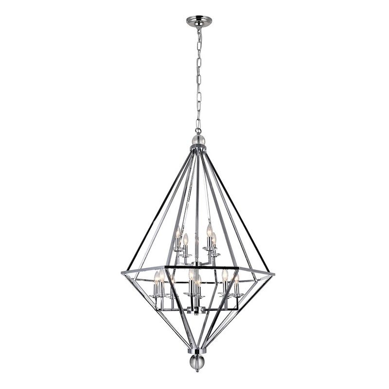 CWI Lighting Calista 12 Light Up Chandelier, Chrome