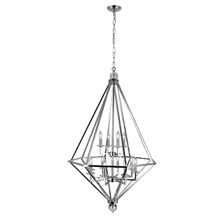 CWI Lighting Calista 12 Light Up Chandelier, Chrome