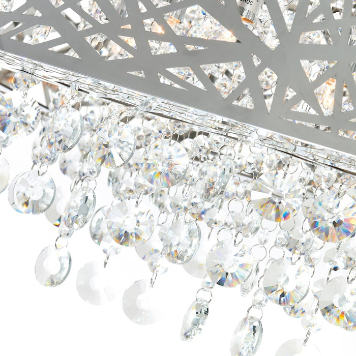 CWI Lighting Eternity 9 Light Drum Shade Chandelier, Chrome