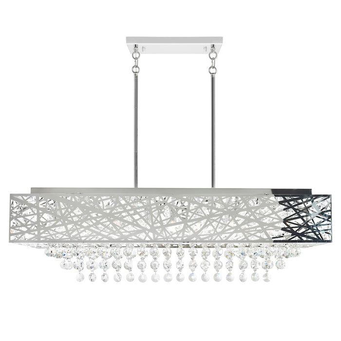 CWI Eternity 16 Light Drum Shade Chandelier, Chrome