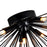 CWI Lighting Savannah 6 Light Flush Mount, Black