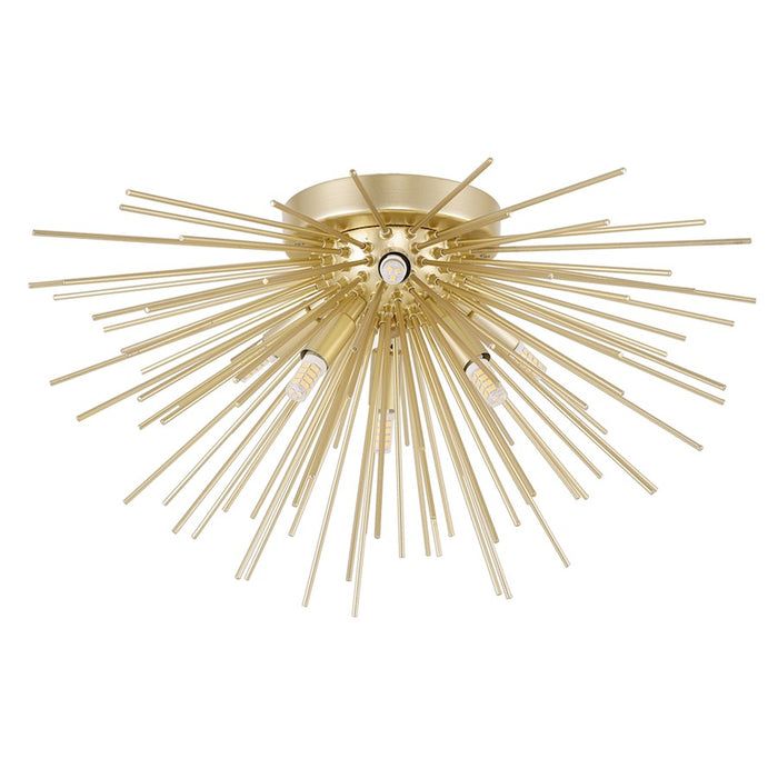 CWI Lighting Savannah 6 Light Flush Mount, Gold Leaf