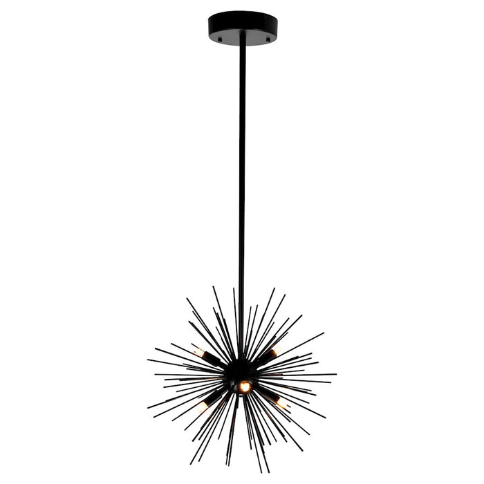 CWI Lighting Savannah 6 Light Chandelier, Black