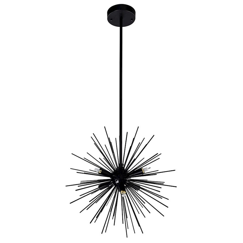 CWI Lighting Savannah 6 Light Chandelier, Black