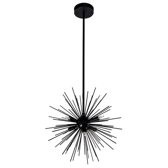 CWI Lighting Savannah 6 Light Chandelier, Black