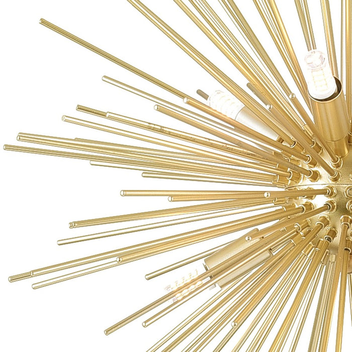 CWI Lighting Savannah 6 Light Chandelier, Gold Leaf