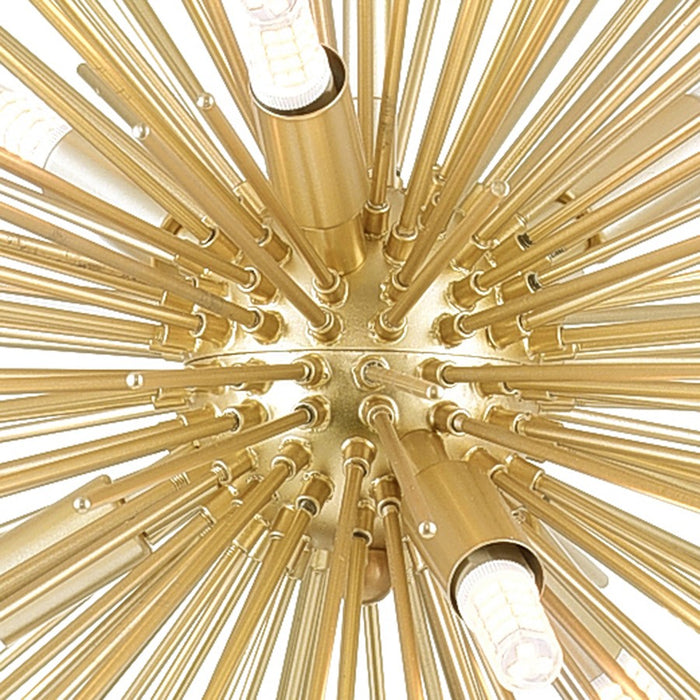 CWI Lighting Savannah 6 Light Chandelier, Gold Leaf