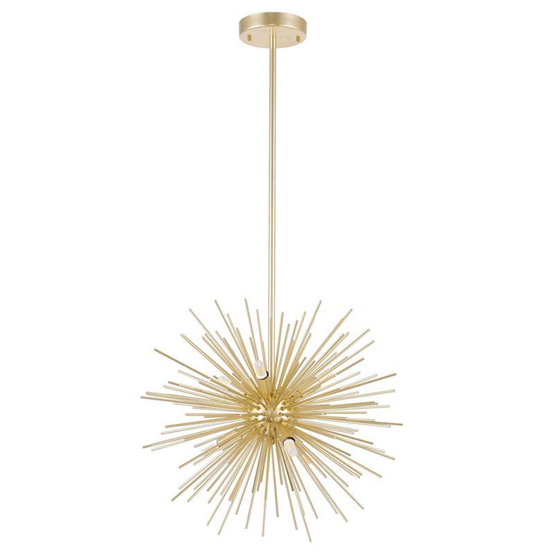 CWI Lighting Savannah 6 Light Chandelier, Gold Leaf