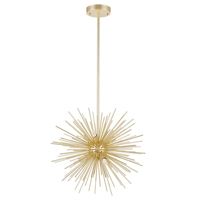 CWI Lighting Savannah 6 Light Chandelier, Gold Leaf