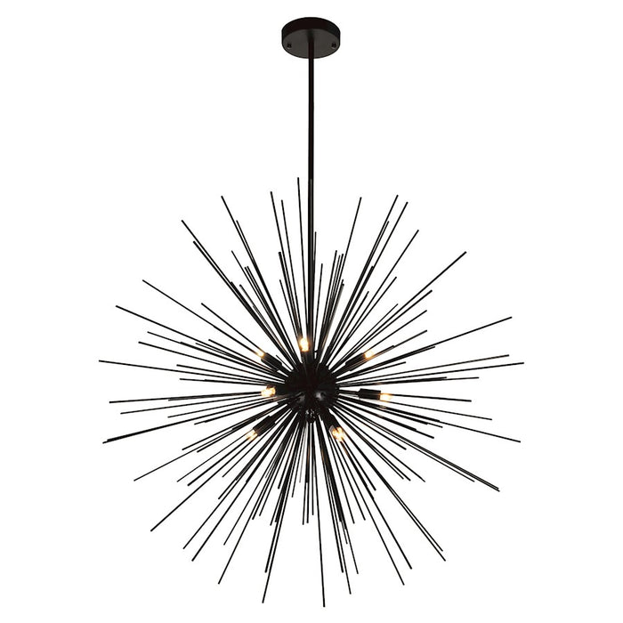 CWI Lighting Savannah 9 Light Chandelier, Black - 1034P30-9-101