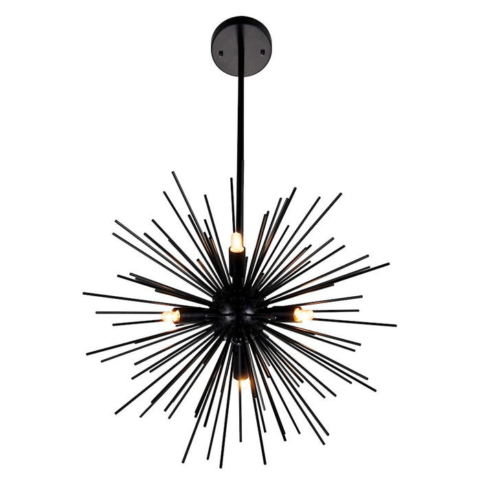 CWI Lighting Savannah 9 Light Chandelier, Black