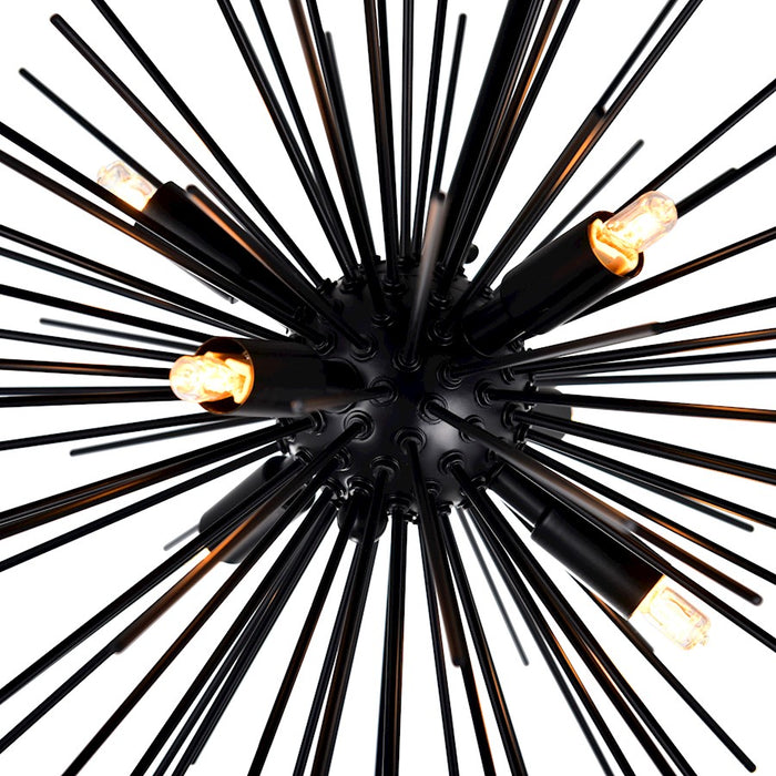 CWI Lighting Savannah 9 Light Chandelier, Black