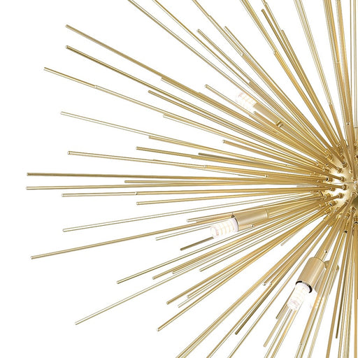 CWI Lighting Savannah 9 Light Chandelier, Gold Leaf