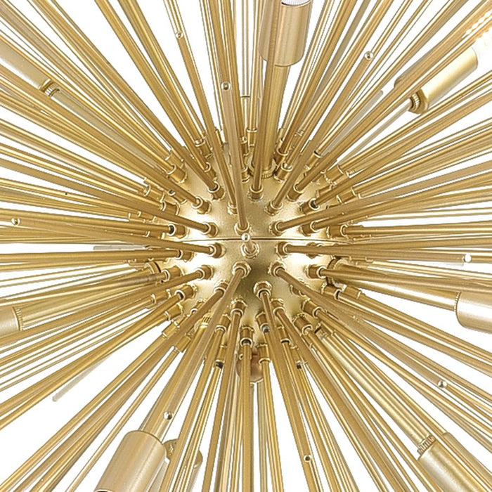 CWI Lighting Savannah 9 Light Chandelier, Gold Leaf