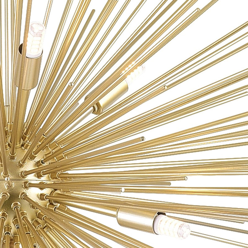 CWI Lighting Savannah 9 Light Chandelier, Gold Leaf