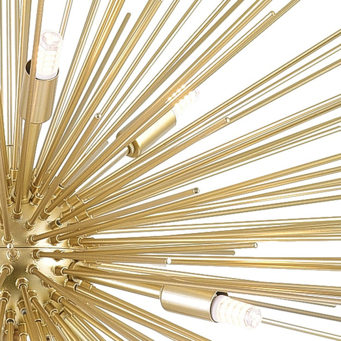 CWI Lighting Savannah 9 Light Chandelier, Gold Leaf