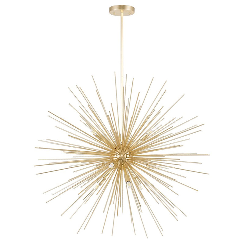 CWI Lighting Savannah 9 Light Chandelier, Gold Leaf