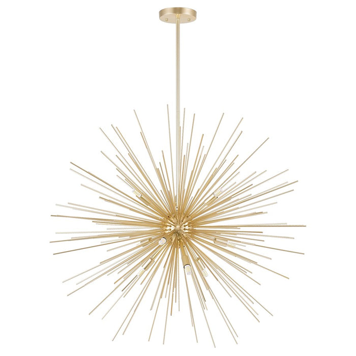 CWI Lighting Savannah 9 Light Chandelier, Gold Leaf