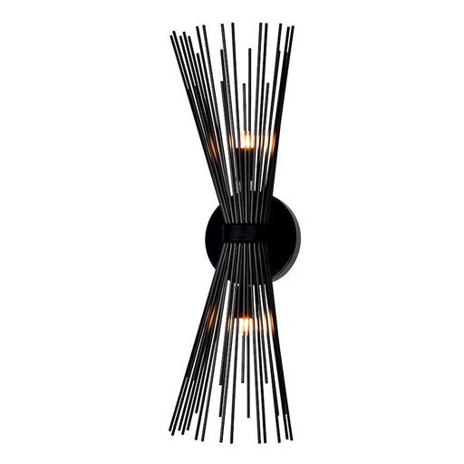CWI Lighting Savannah 2 Light Wall Light, Black