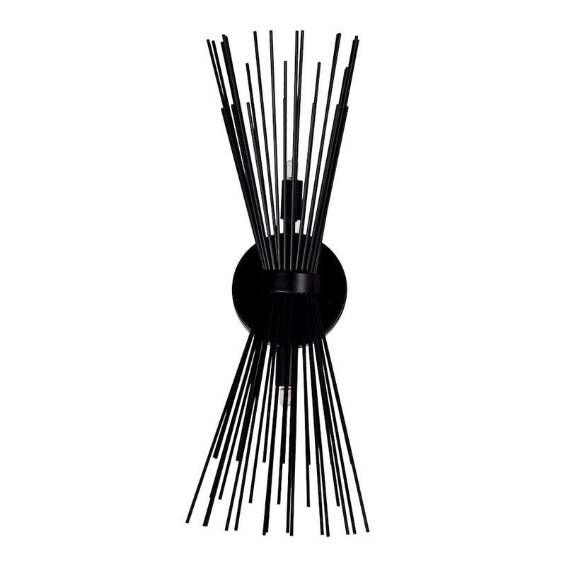 CWI Lighting Savannah 2 Light Wall Light, Black
