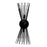 CWI Lighting Savannah 2 Light Wall Light, Black