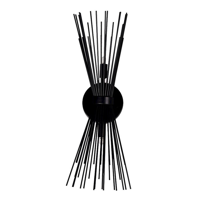 CWI Lighting Savannah 2 Light Wall Light, Black