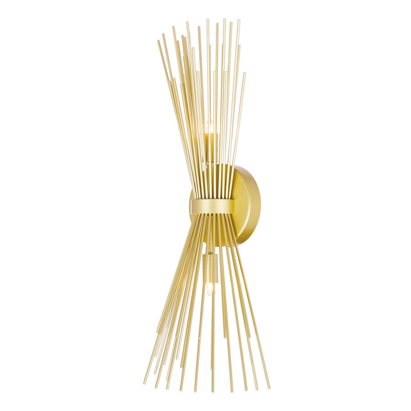 CWI Lighting Savannah 2 Light Wall Light, Gold Leaf
