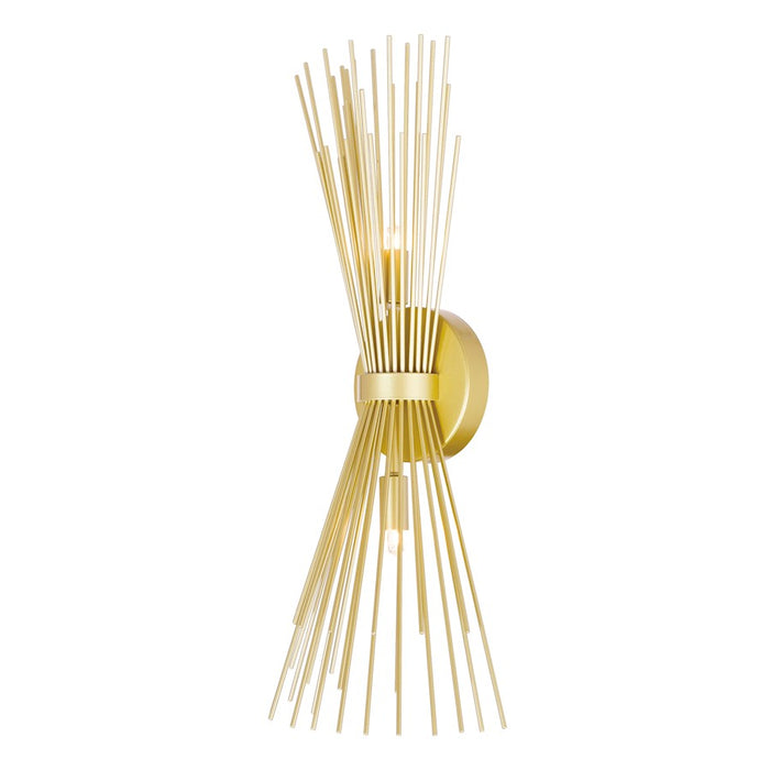 CWI Lighting Savannah 2 Light Wall Light, Gold Leaf