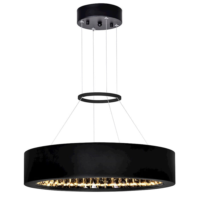 CWI Lighting Rosalina 16" Down Chandelier, Matte Black