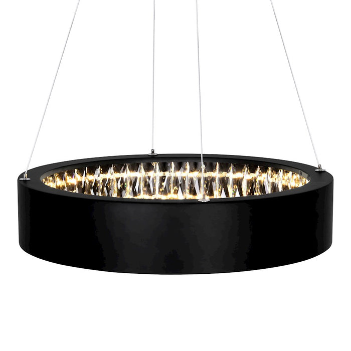 CWI Lighting Rosalina 16" Down Chandelier, Matte Black
